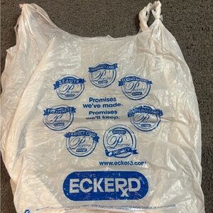 Vintage Eckerd Pharmacy Drugstore Plastic Bag Movie Photo Prop 12” x 18”